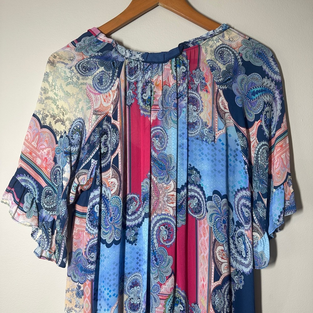 Johnny Was Jade Cordelia Easy Midi Dress Womens Small Multi Paisley Boho NEW - Picture 8 of 16